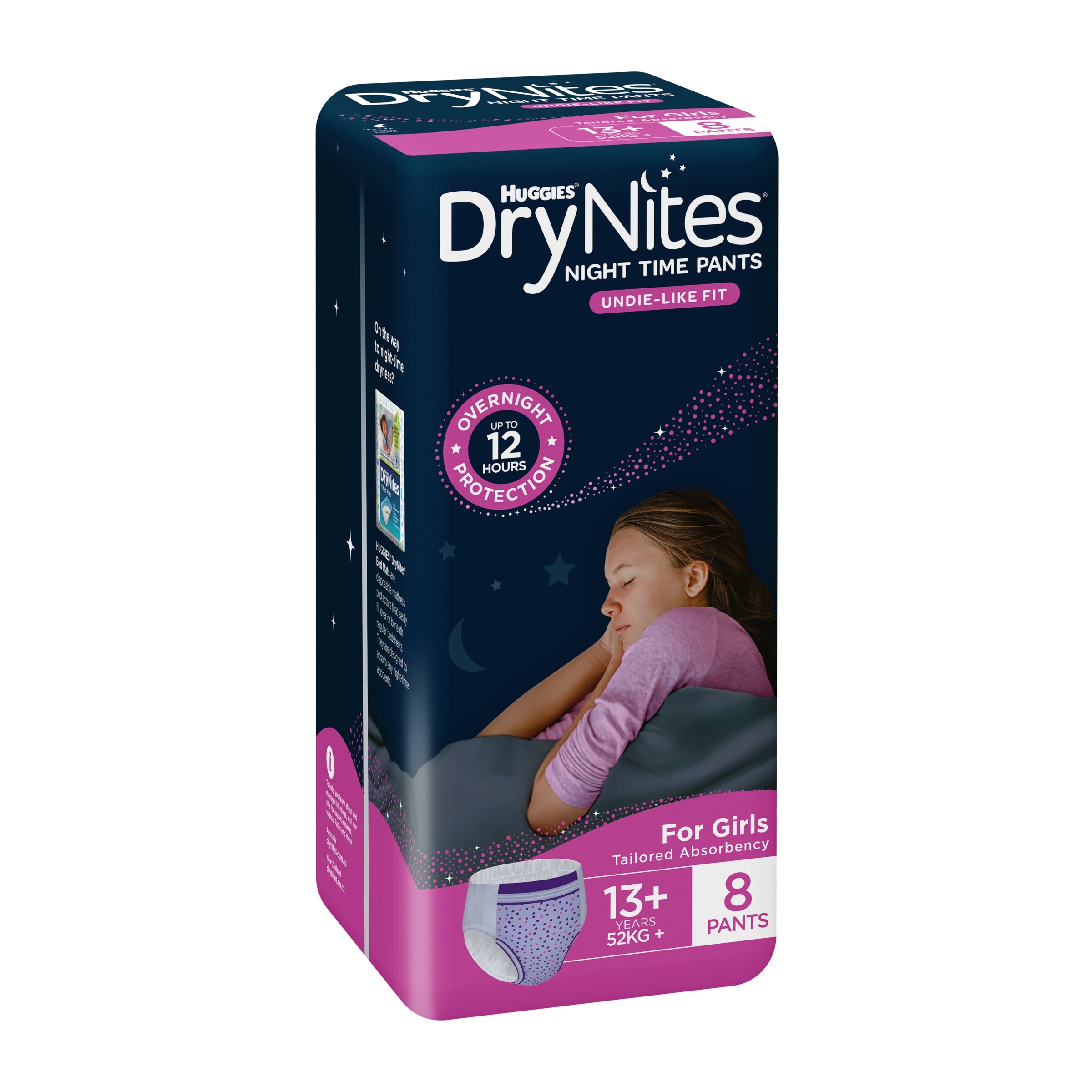 Huggies DryNites Night Time Pants for Girls 13+ Years (52+kg