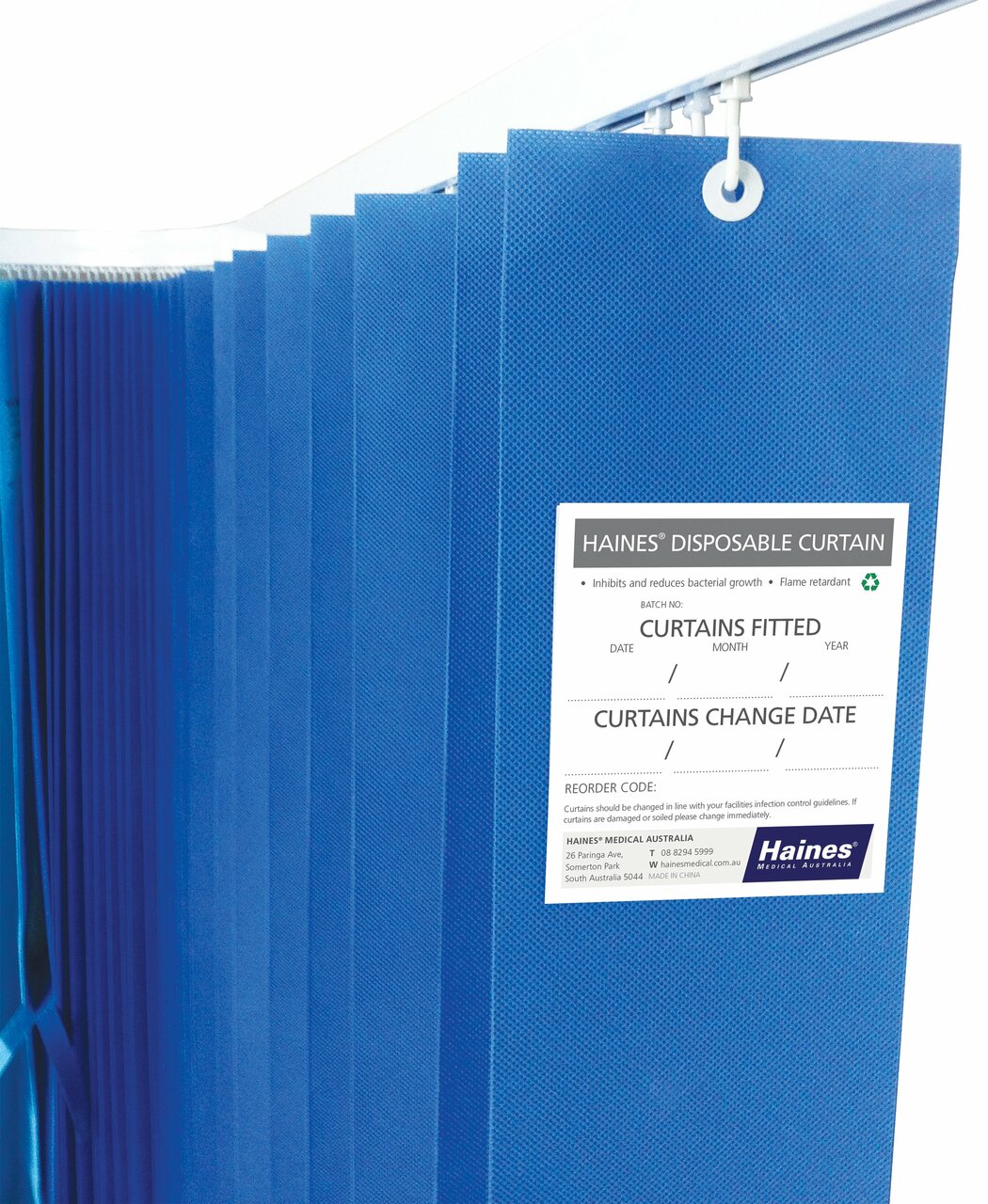Disposable Curtain 4.5m x 2m, Antimicrobial and fire retardant, 120 gsm, Length 4.5m, Drop 2.0m, Box of 8 - All Colors