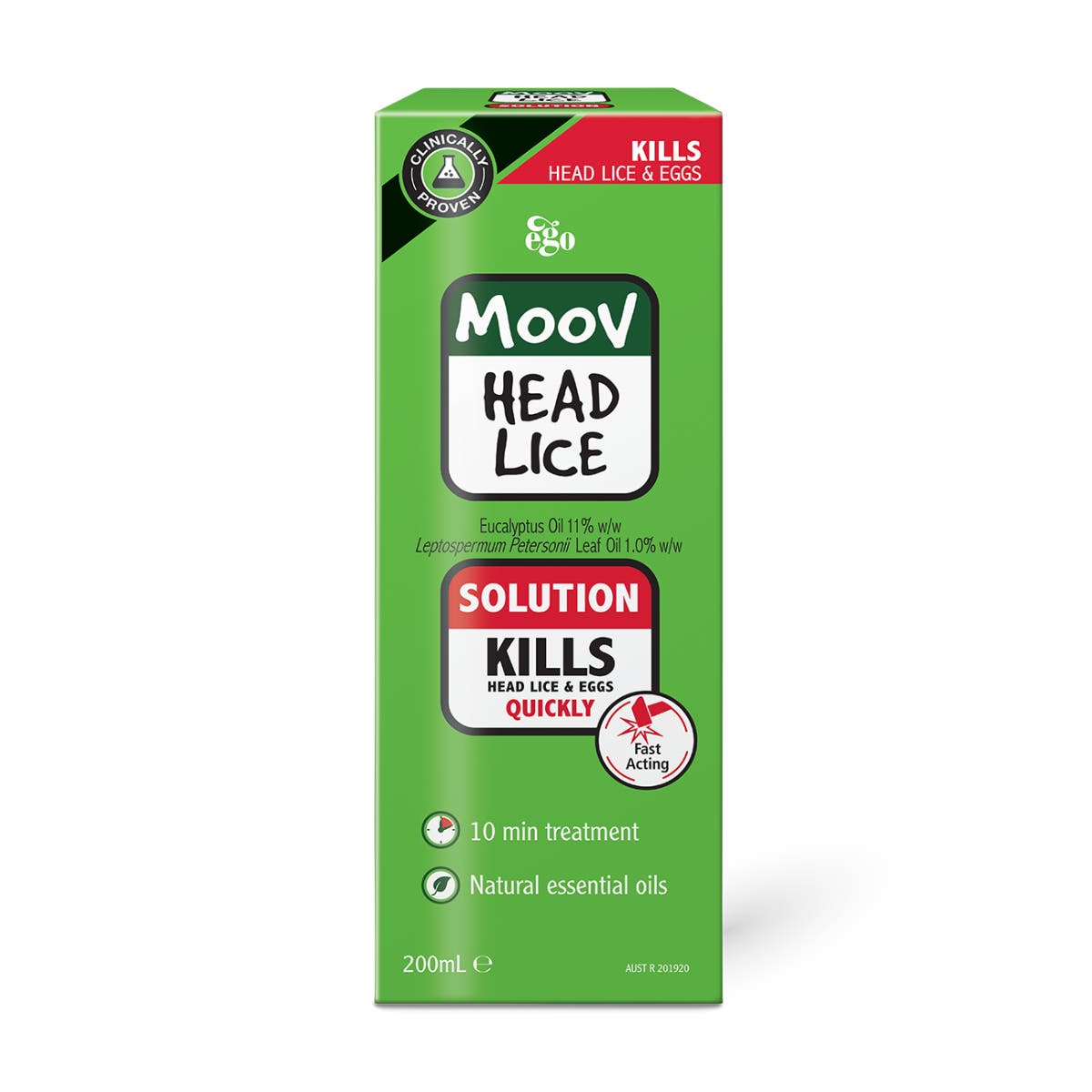 Ego MOOV Head Lice Solution (200mL / 500mL)