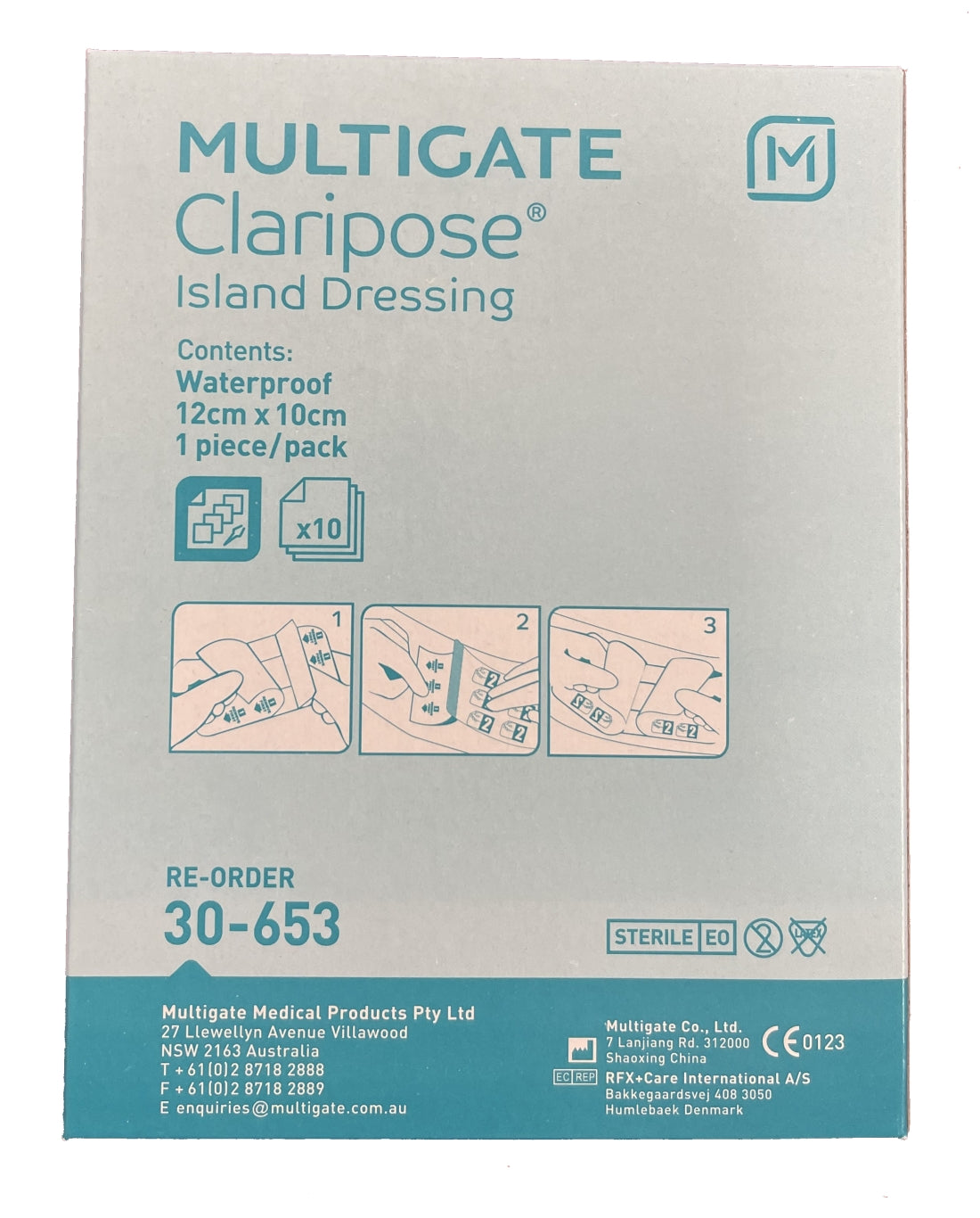 Multigate Claripose Island Dressing Waterproof Sterile