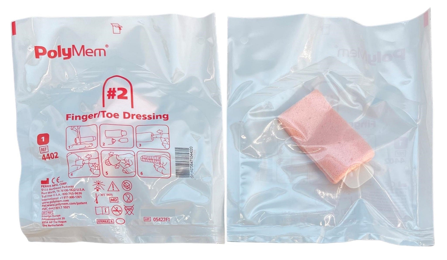 Polymem Finger Toe Dressing - All Sizes