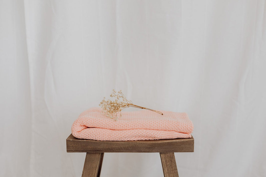 Blush Winter Knit Blanket - Bubba Bump