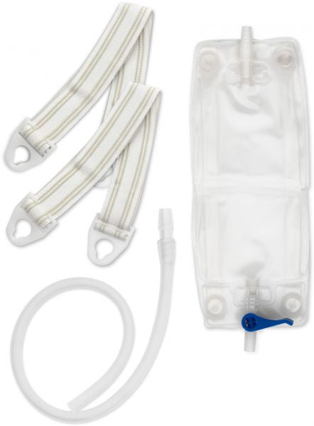 Hollister Extended Leg Bag Kit 1Xl/Bag W/Tubing 540Ml Sterile Lever Tap 9348 - Pack of 12