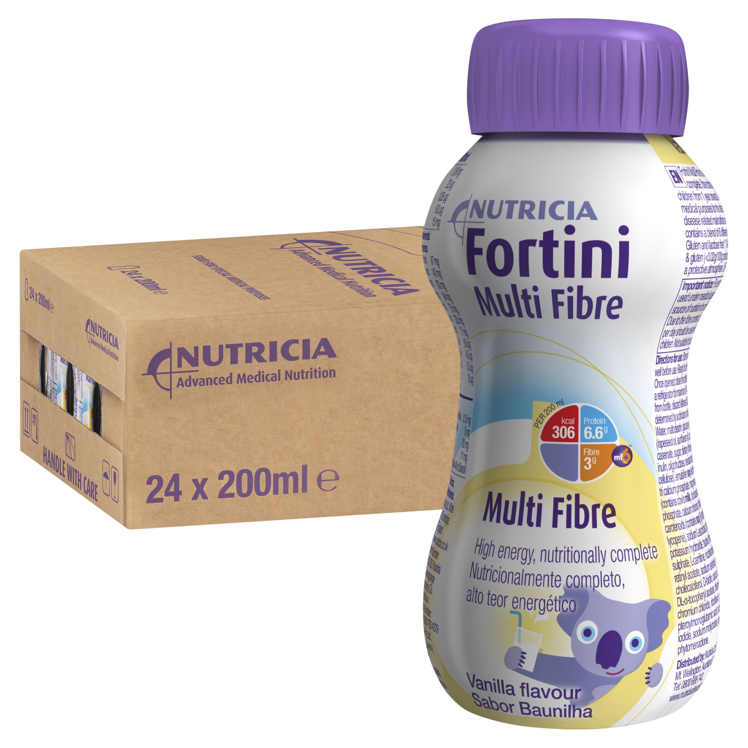 Nutricia Fortini Multi Fibre 200mL, Box of 24 - All Flavours