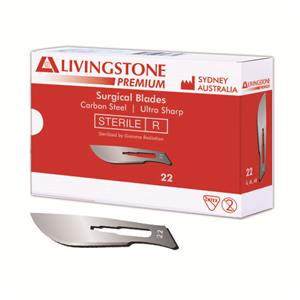 LIV Premium Surgical Scalpel Blade, Carbon Steel, Sterile, 100 per Box