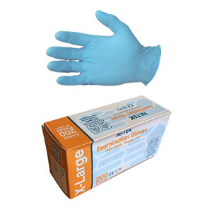 Ni-Tek Nitrile Gloves, AS NZ Standard, Powder Free, Blue Colour - All Sizes
