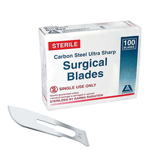LIV Surgical Scalpel Blade, Carbon Steel, Sterile, 100 per Box