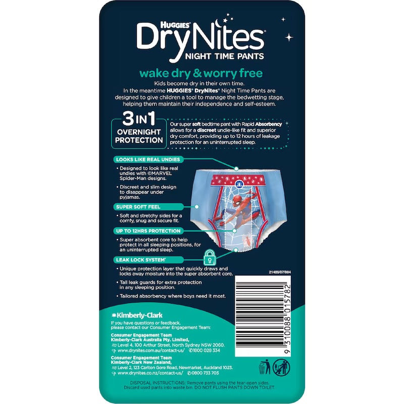 Huggies | DryNites Pyjama Pants for Boys Size 2-4 years, 13-20kg 10Pcs Pack