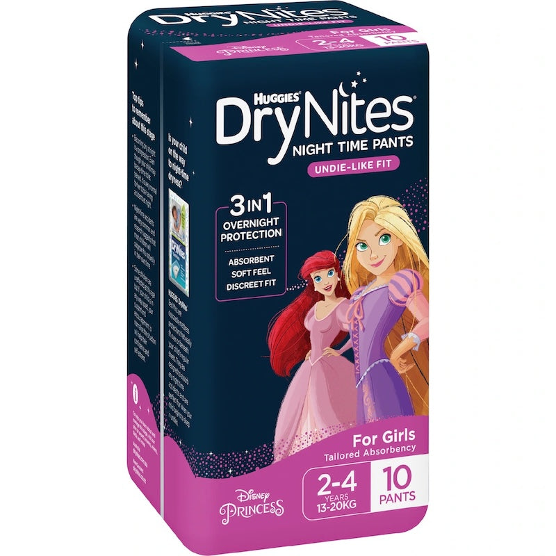 Huggies DryNites Pyjama Pants For Girls Size 2 4 Years 13 20kg 10Pc huggies-drynites-pyjama-pants-for-girls-size-2-4-years-13-20kg-10pc