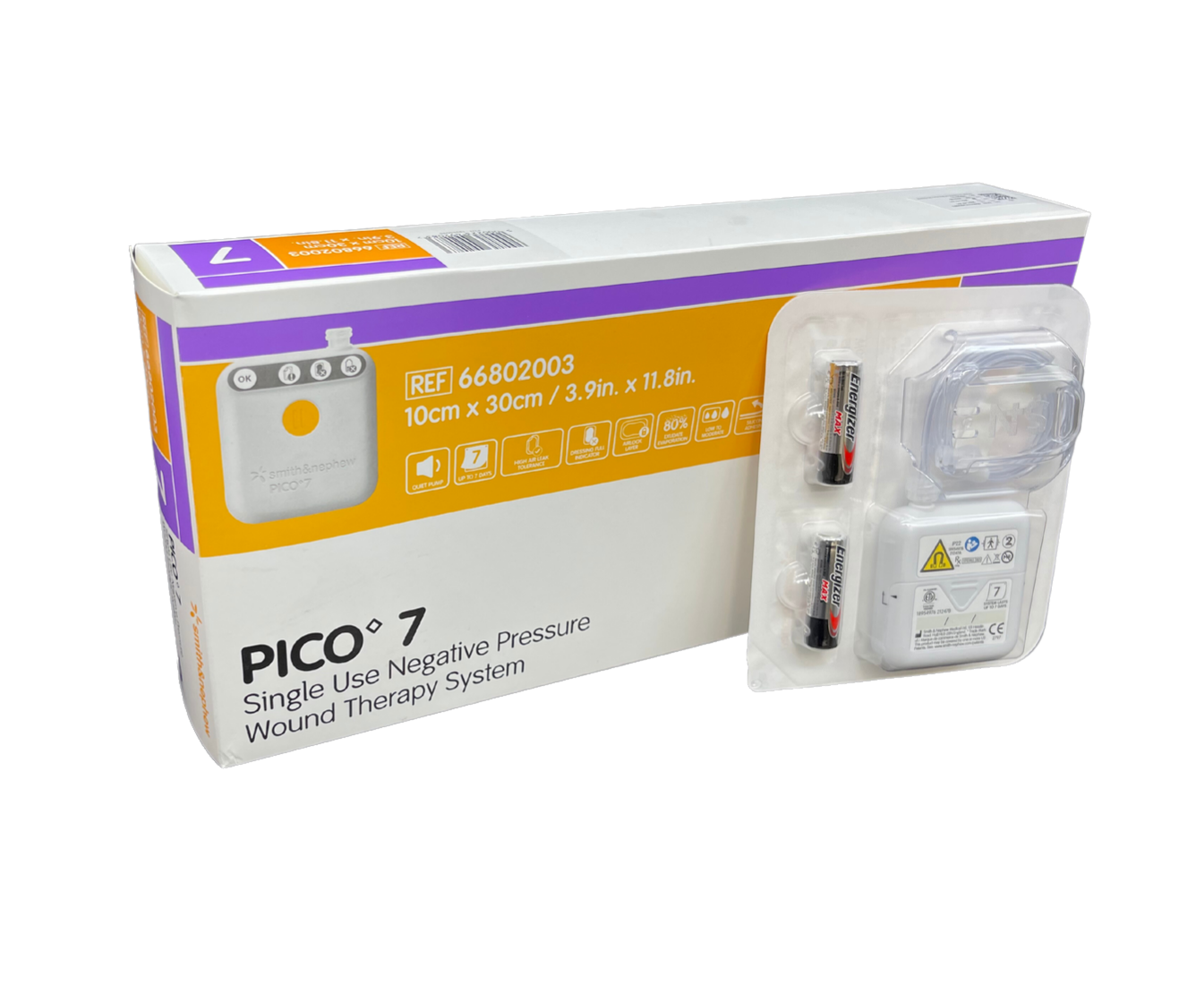 Smith & Nephew | Pico 7 Negative Pressure Wound Therapy System, 1Kit (Two Dressing and One Pump Kits) - All Sizes