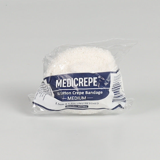 Medicrepe Cotton Crepe Bandage Medium Non-Sterile, Box of 12 - All Sizes