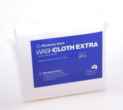Halyard Washcloth Extra 20 Sheets 35Cm X 40Cm (Pktx20) 2711 - Pack of 30