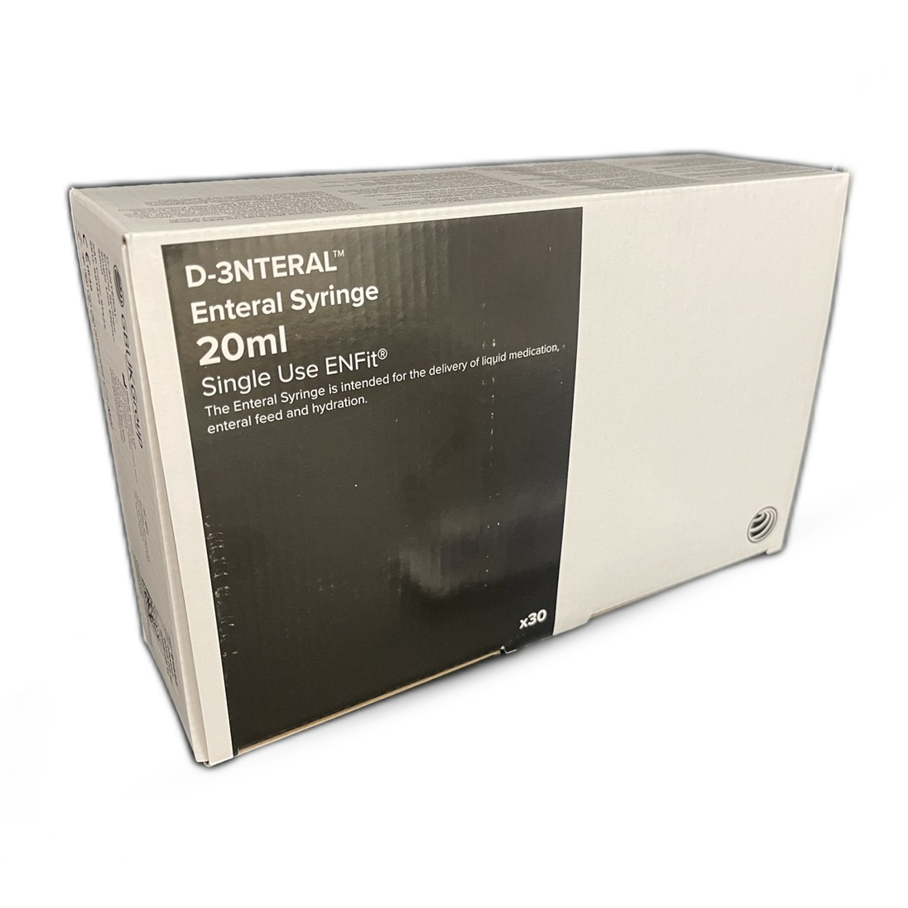 D-3NTERAL | ENFit Enteral Syringe, Single-Use / Multi-Use, 10ml, 20mL, 60mL, Box of 30
