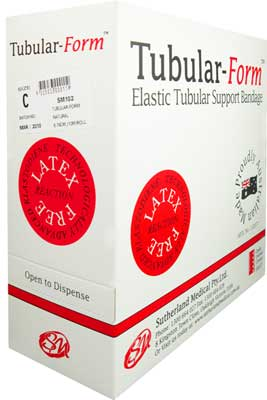 Tubular Form Elastic Support Compression Bandage Natural, Roll of 10m - All Sizes