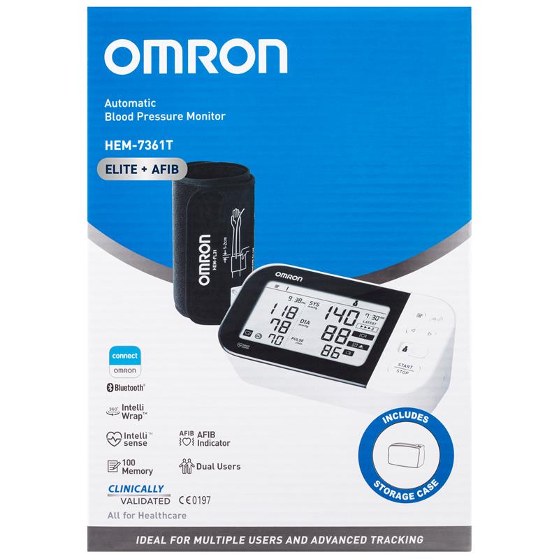 Omron HEM7361T Blood Pressure + AFIB Monitor Bluetooth