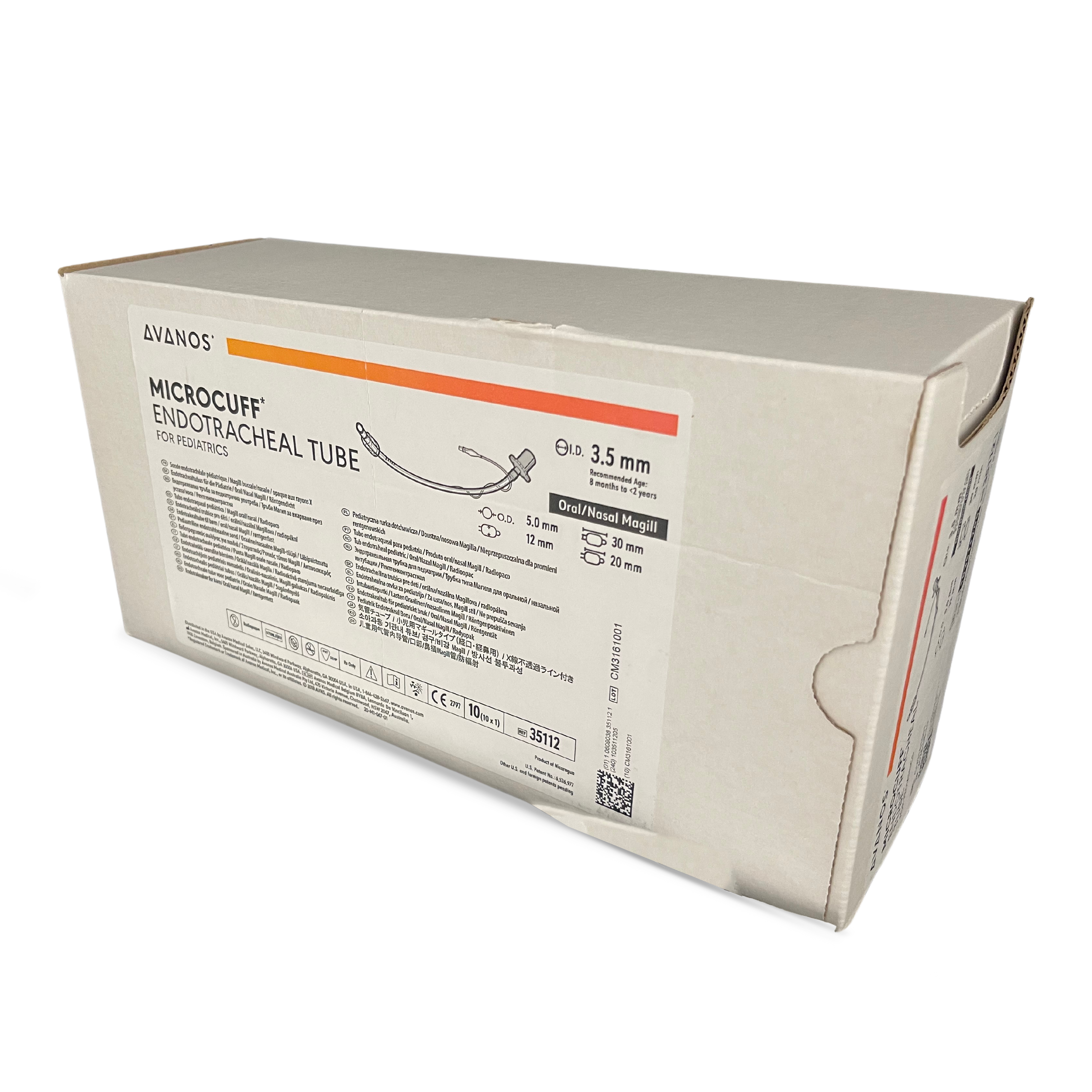 Avanos MICROCUFF Paediatric Endotracheal Tube (ETT), Box of 10 - All Types