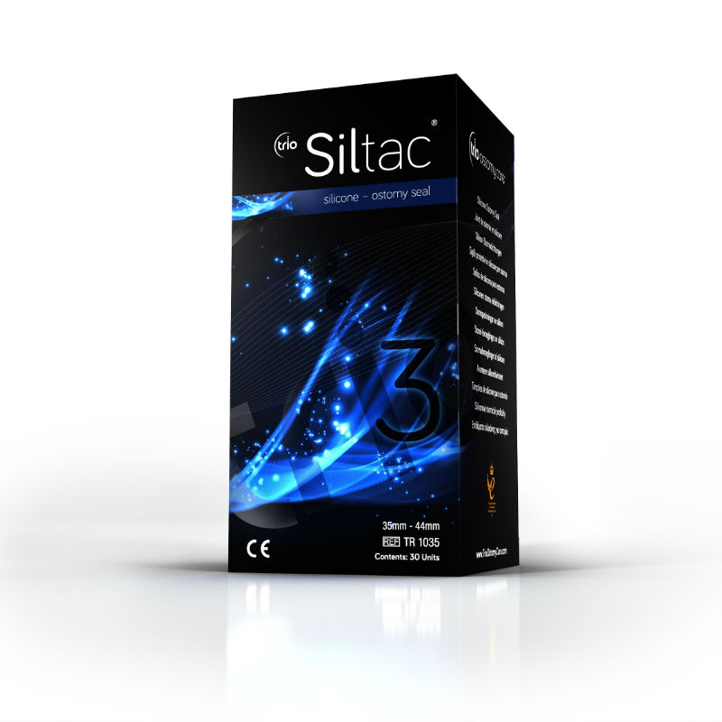 Trio Siltac Silicone Flat Seals Ostomy Cohesive Seal, Box of 30 - All Sizes