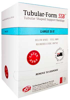 Tubular Form SSB (Shaped Support Bandage) Short (Half Leg - Full Arm), Latex Free - All Sizes