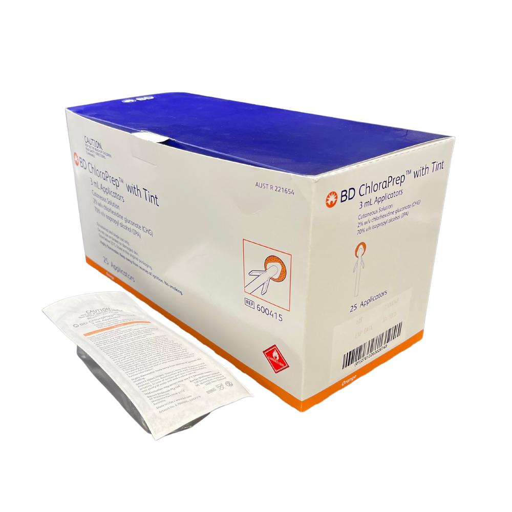 BD ChloraPrep with Tint 3mL Applicator AU (600415)