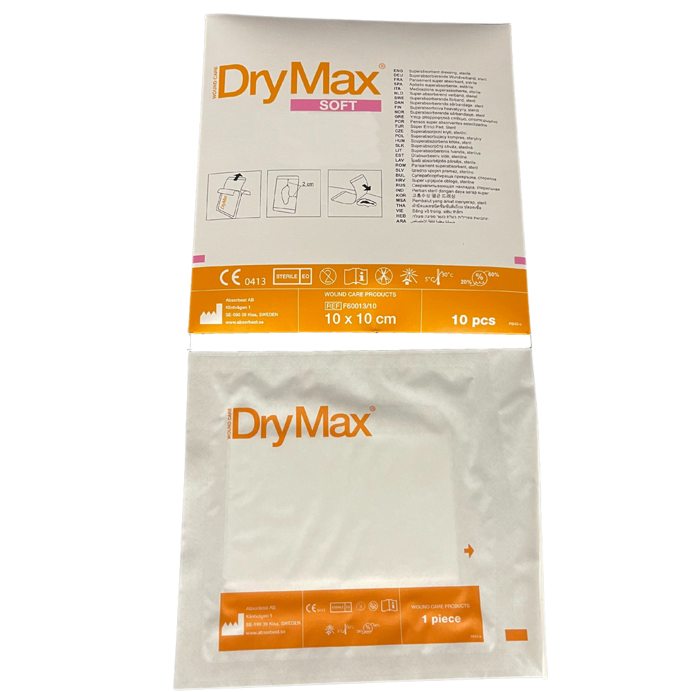 DryMax Soft Super Absorbent Wound Dressing, Sterile - All Sizes