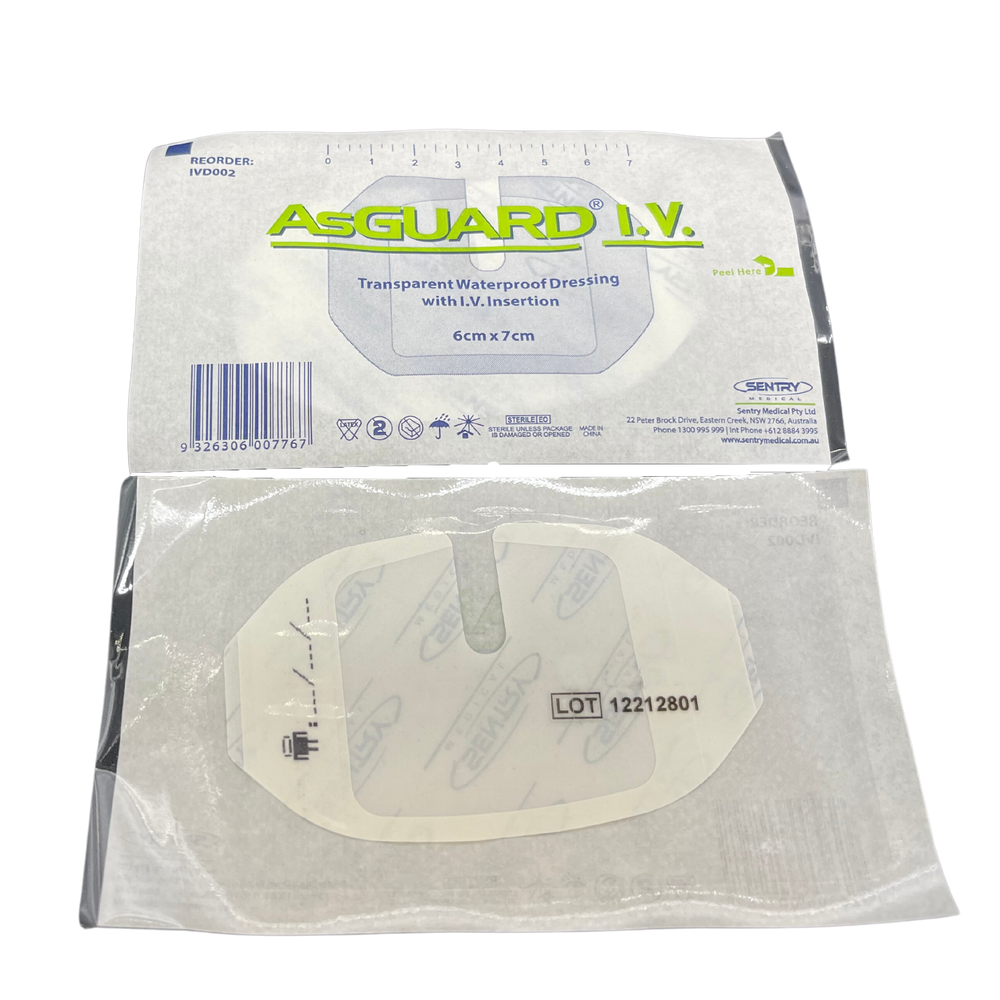 AsGUARD I.V Dressing 6cm x 7cm, Box of 50 (IVD002)