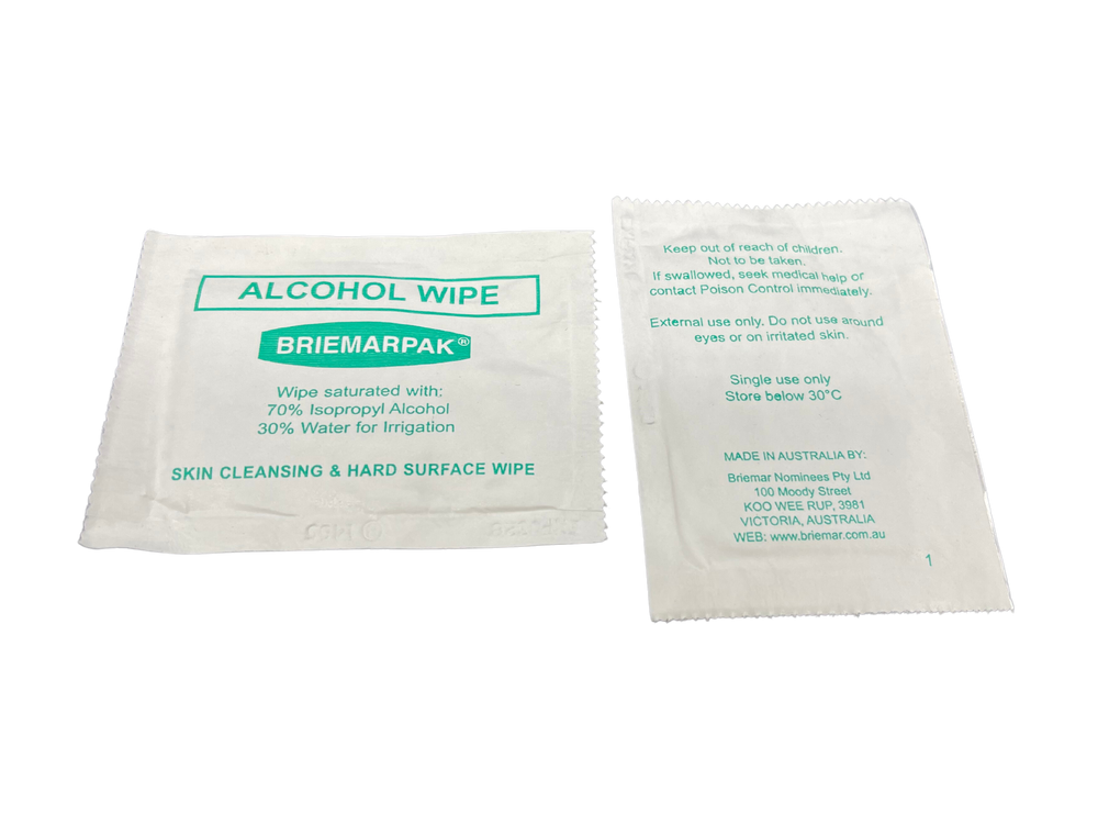 Briemarpak Alcohol Wipes (WP1010) 50/pack