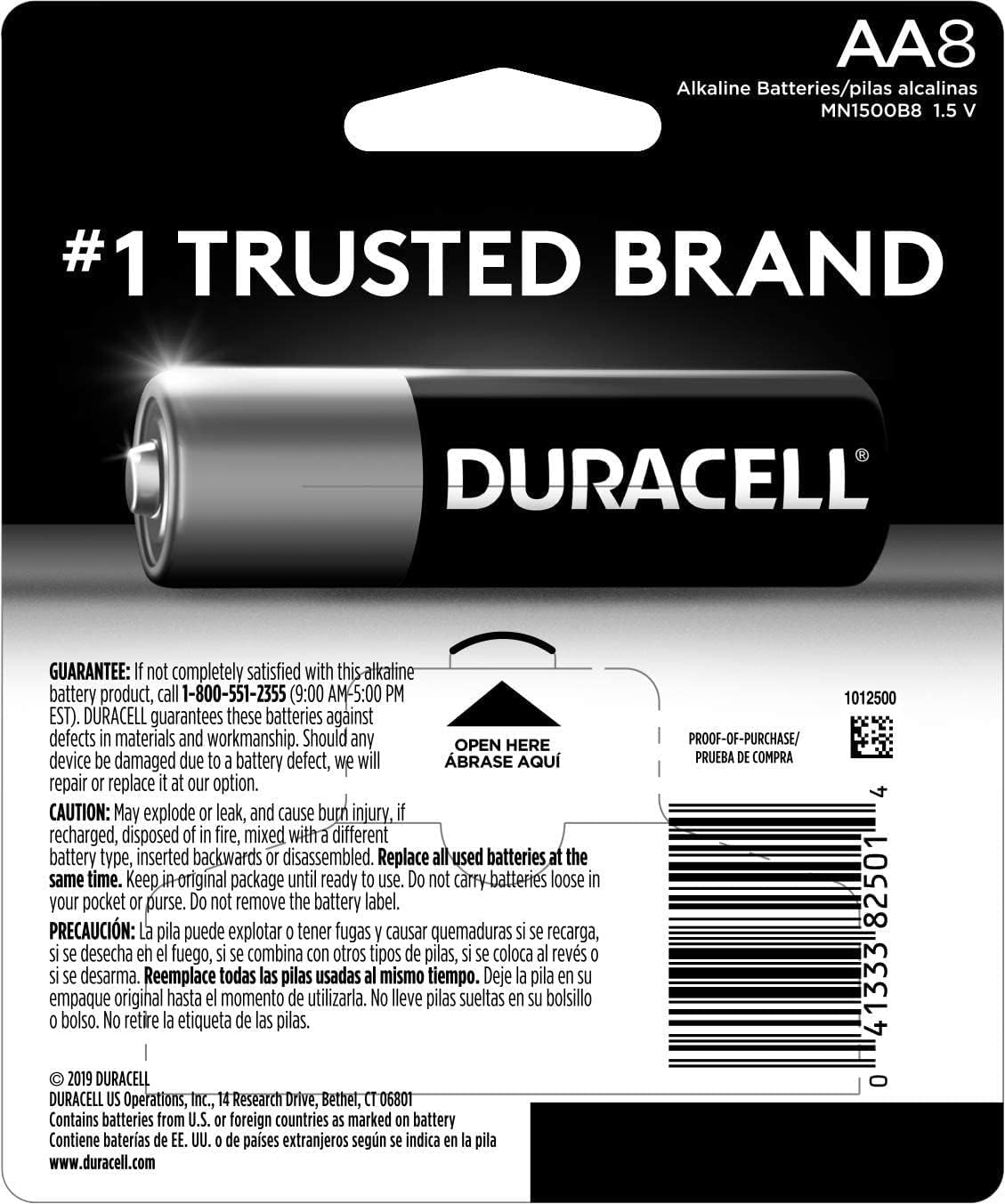 Duracell Battry Alkln Dura AA CD8, 8pcs / Pack