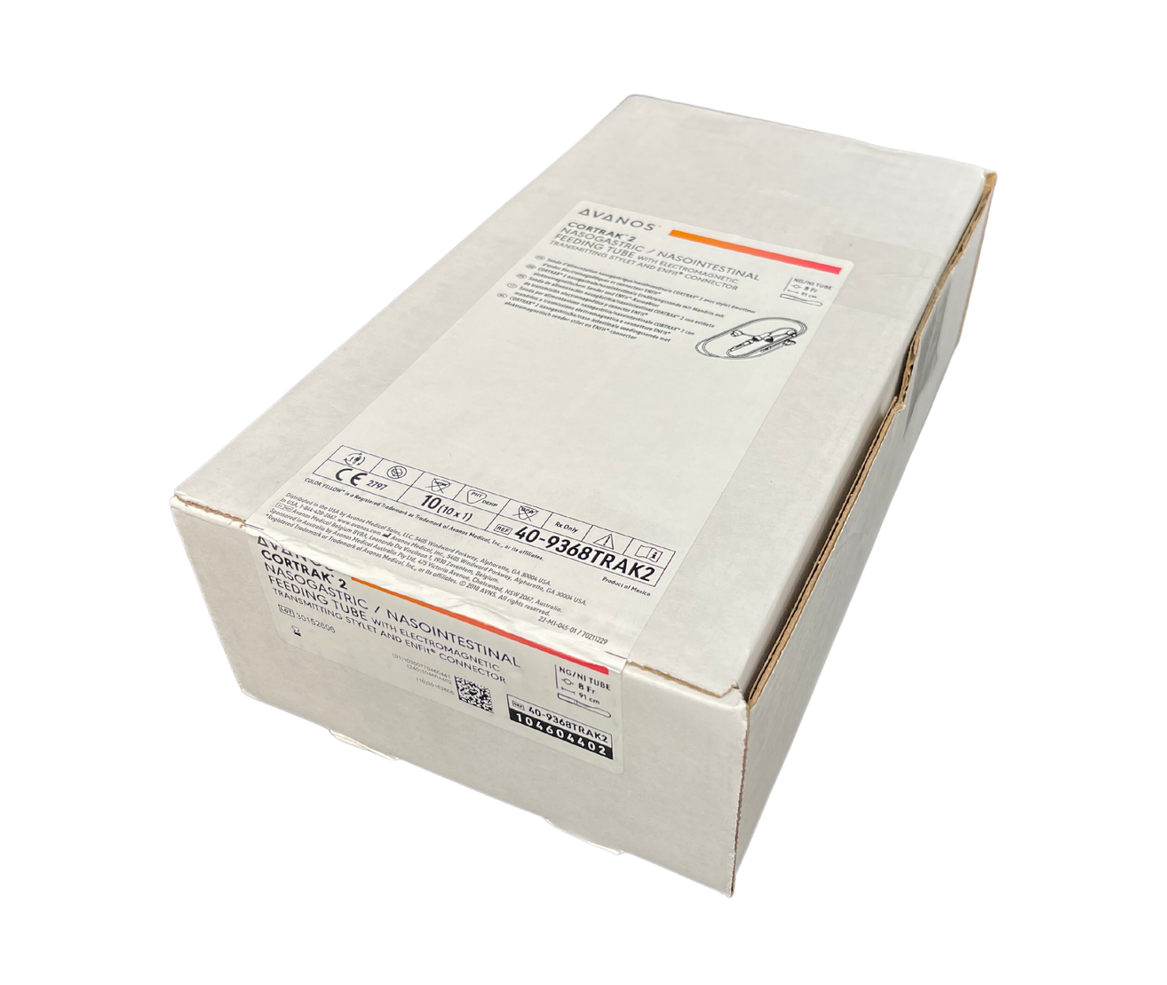 Avanos Cortrak2 8Fr/ 10Fr/ 12Fr, Nasointestinal Feeding Tube With Electromagnetic Transmitting Stylet With ENFit Connector - All Sizes