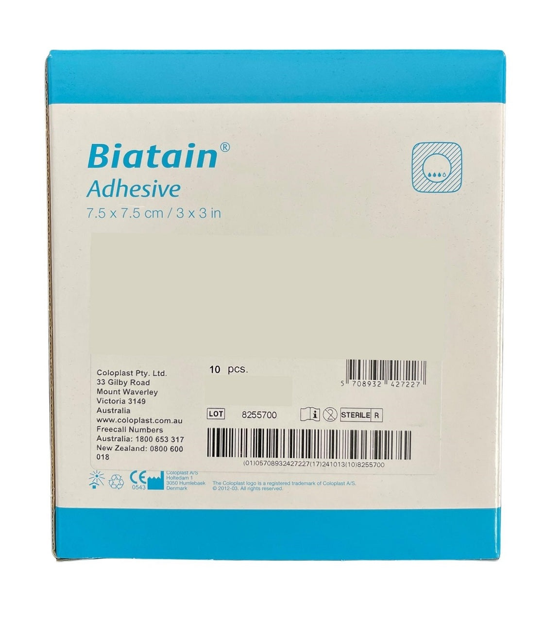 Coloplast Biatain Foam 7.5cm X 7.5cm Adhesive - 3462