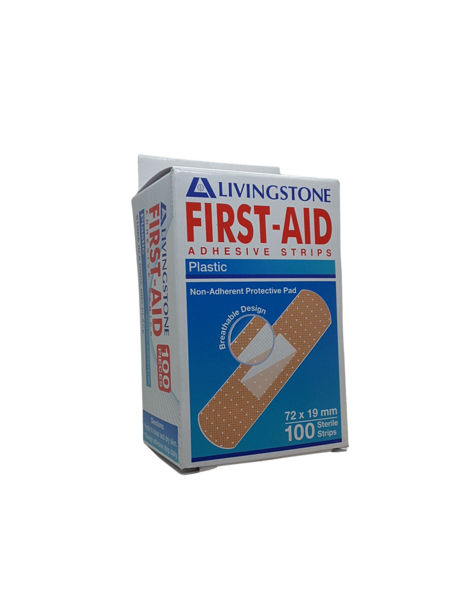 Superior Adhesive Recyclable Plastic Strips, Latex Free, 72 x 19mm, 100 Per Box