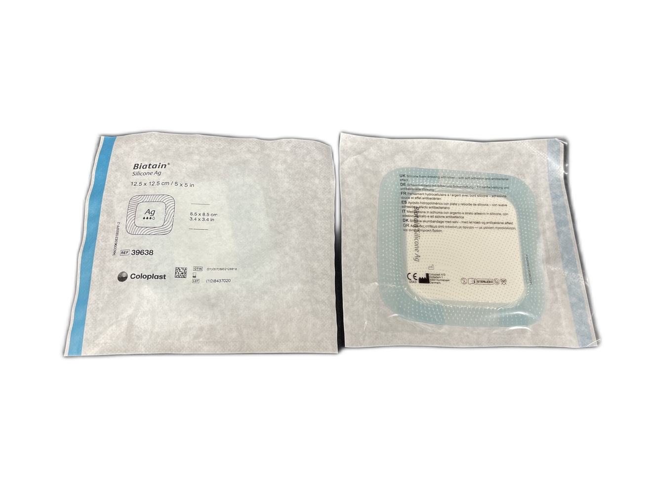 Coloplast Biatain Silicone Ag Adhesive Foam Dressing - All Sizes
