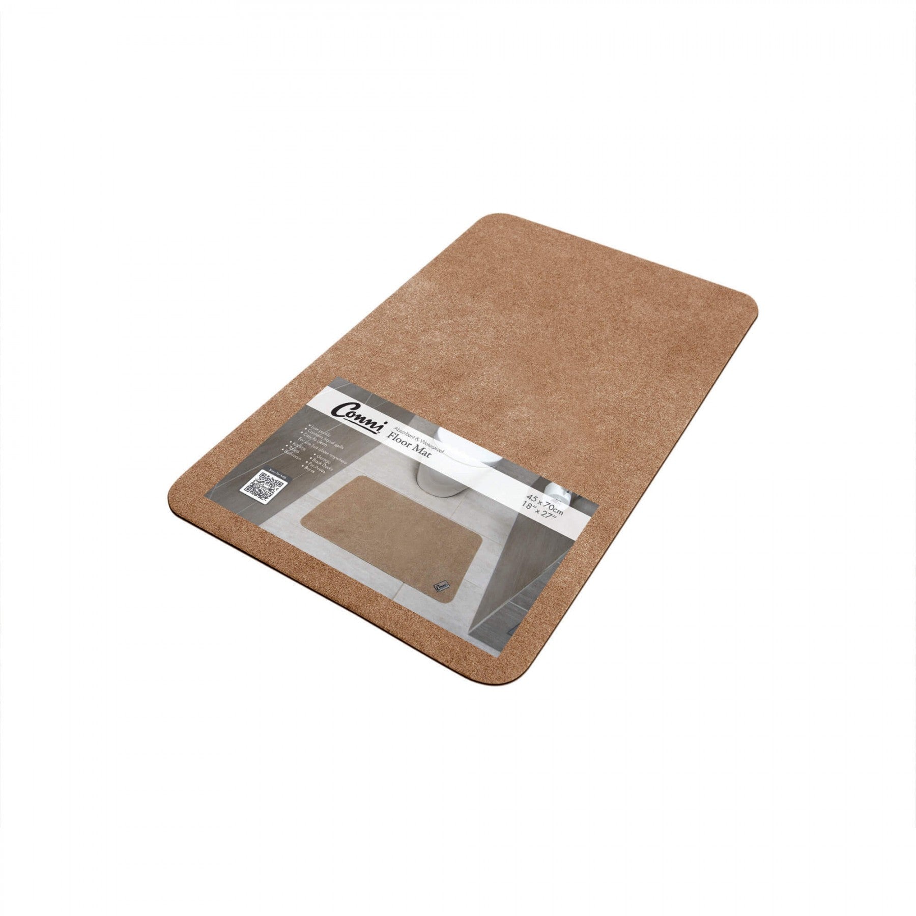 Conni Absorbent and Waterproof Floor Mat 45cm x 70cm, Compact - All Colors