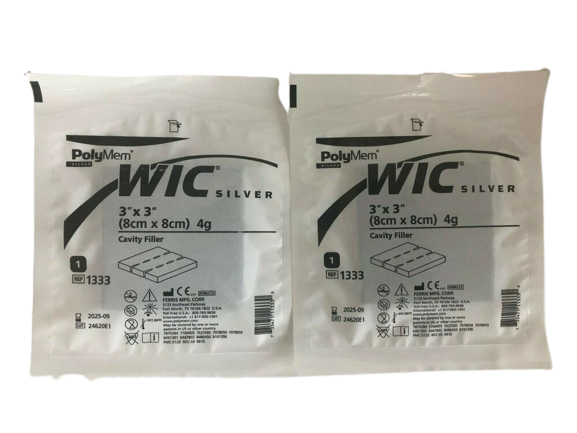 Polymem Wic Silver Cavity Filler, 8cm x 8cm, Box of 10 (RL1333)