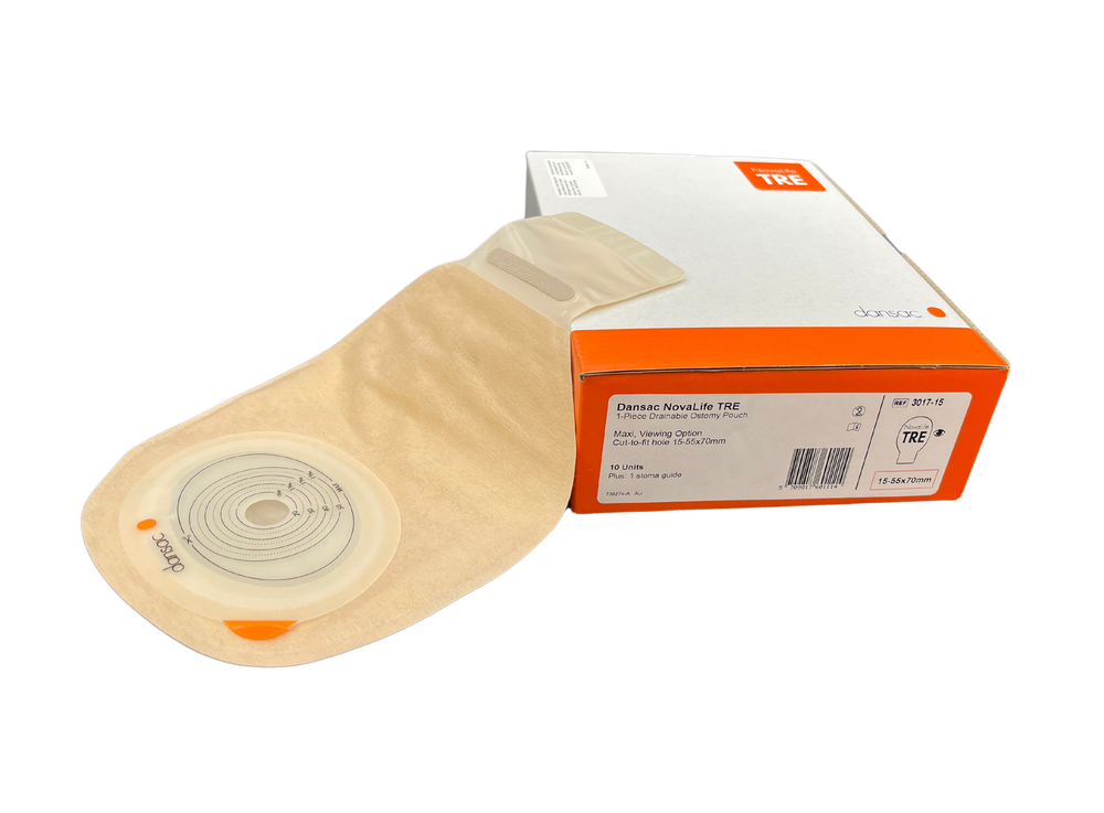 Dansac NovaLife TRE 1 Open Maxi EasiView, Box of 10 - All Types
