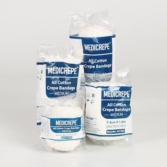 Medicrepe Cotton Crepe Bandage Medium Non-Sterile, Box of 12 - All Siz ...