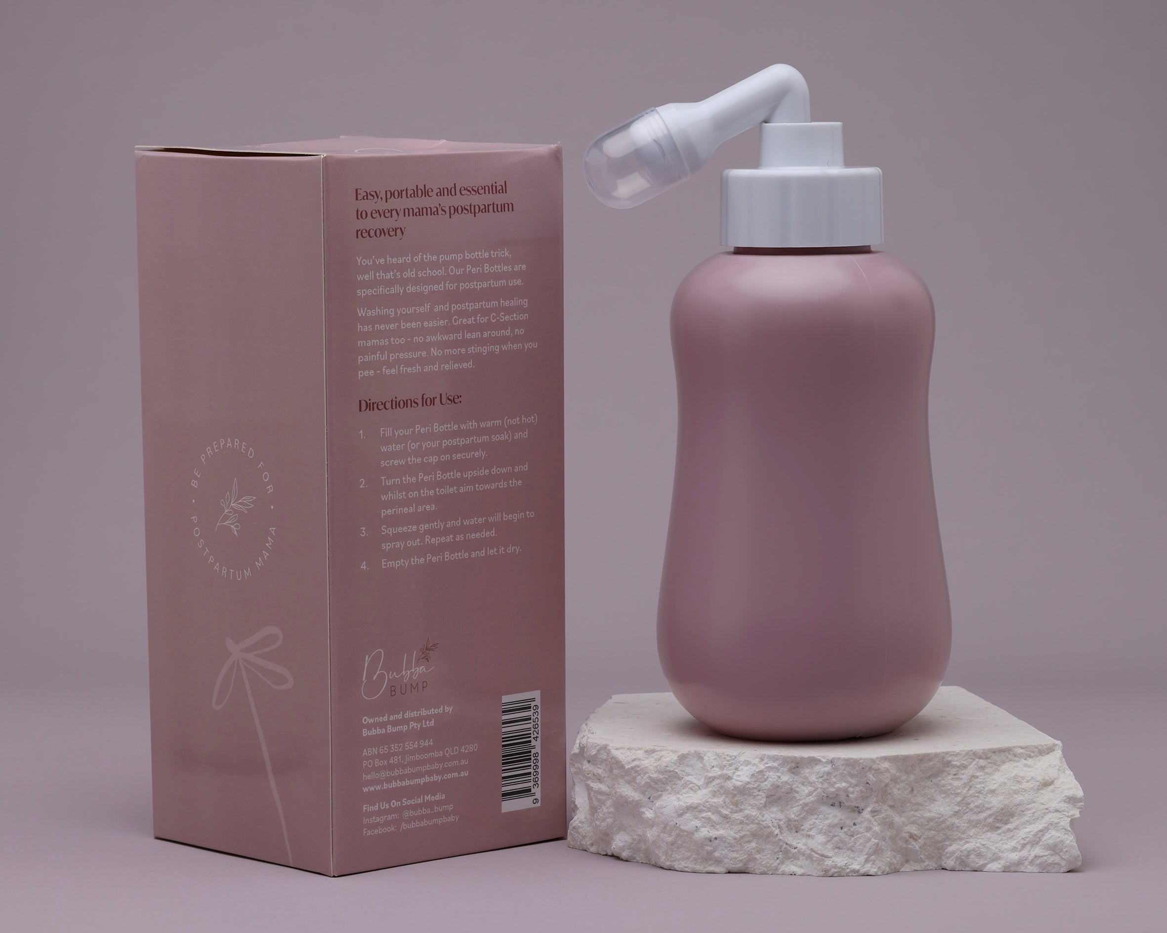 Upside Down 360ml Peri Bottle for Postpartum Healing - Bubba Bump