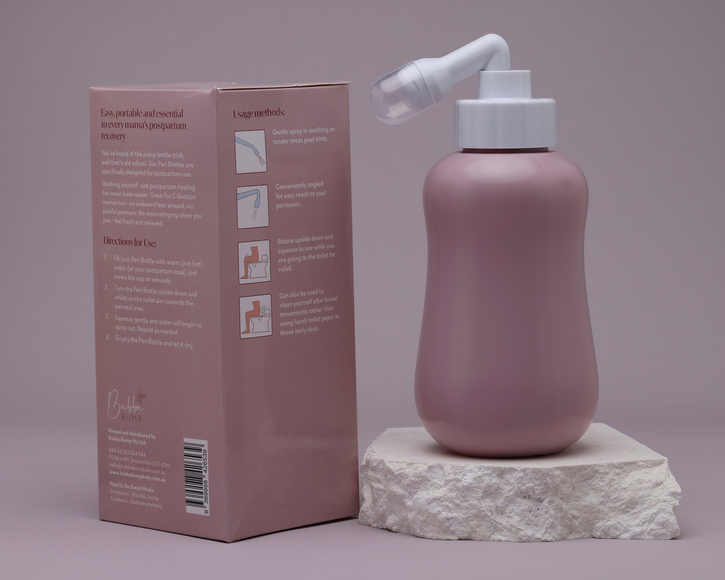 Upside Down 360ml Peri Bottle for Postpartum Healing - Bubba Bump