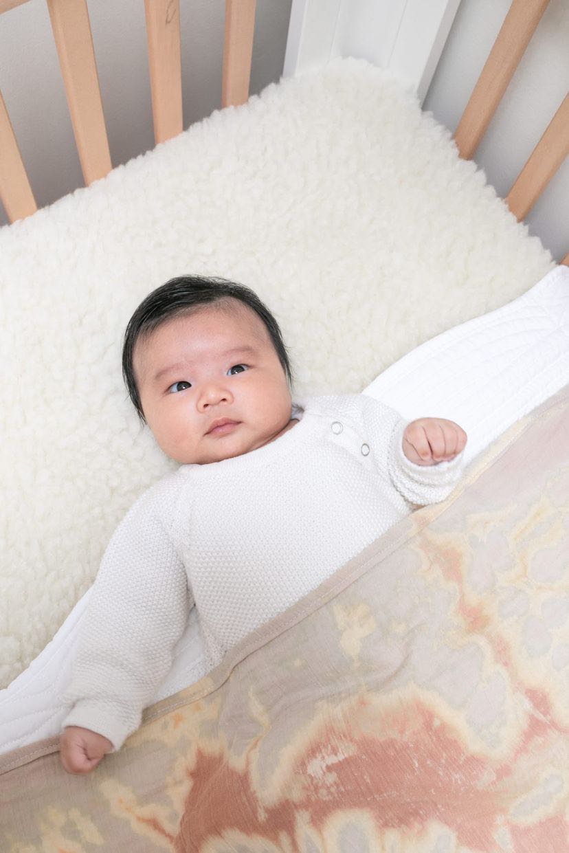 StayDry | Lambswool Cot Mattress Topper for Babies