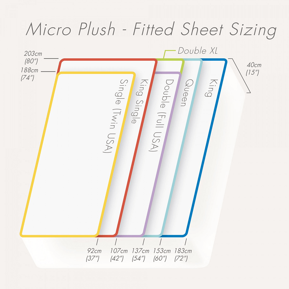 Conni Micro-Plush Waterproof Fitted Sheet, King Single White (MP-107203-00-1)