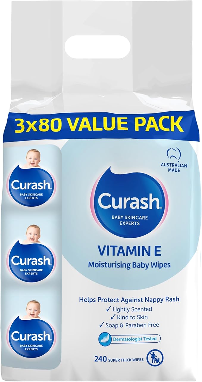 Curash Baby Wipes Moisturising Vitamin E (Ep51689)