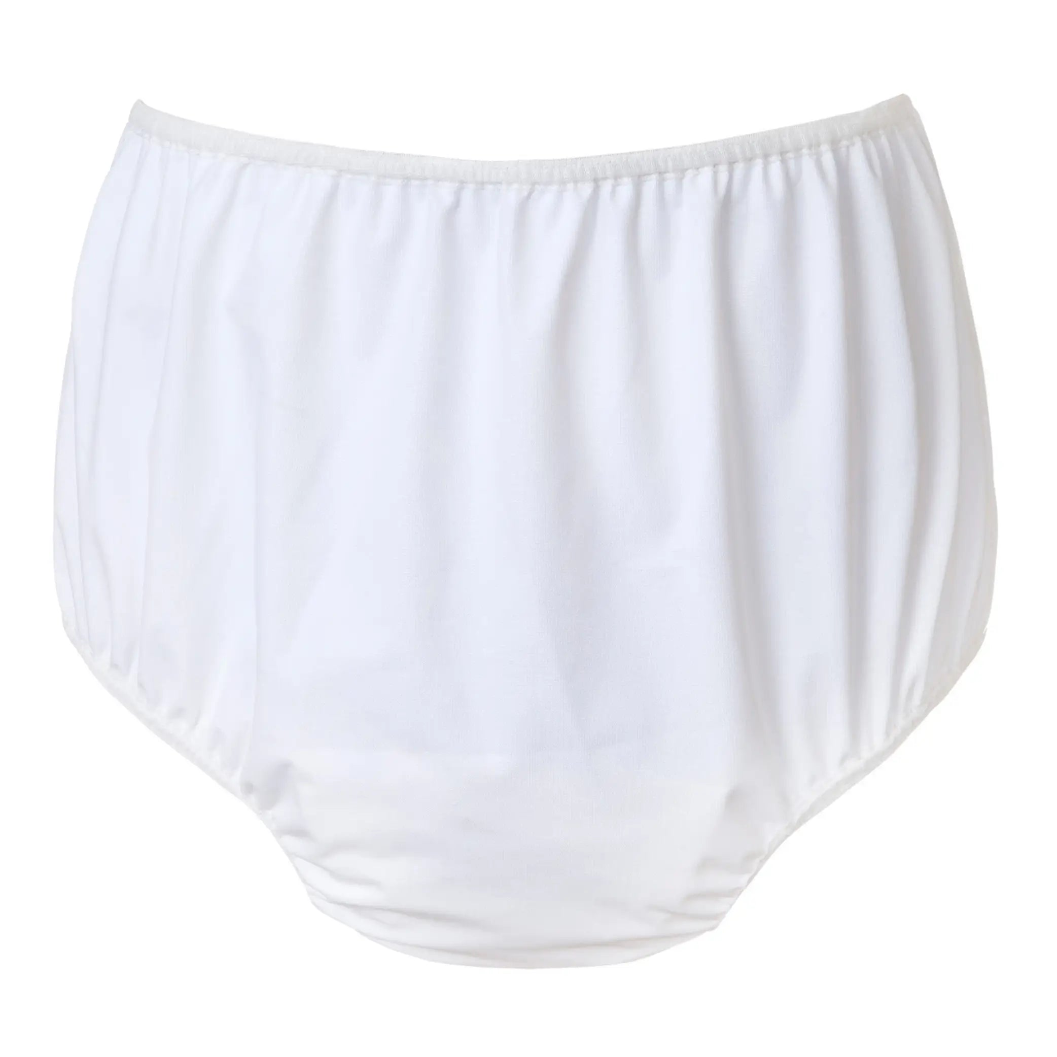White waterproof pilcher cover designed for everyday incontinence protection. Made from soft, breathable, and leak-proof fabric, this reusable cover provides a secure fit over nappies or incontinence pads, ensuring all-day dryness and comfort. Ideal for adults, children, or those with special needs, this machine-washable pilcher is discreet, durable, and easy to clean.