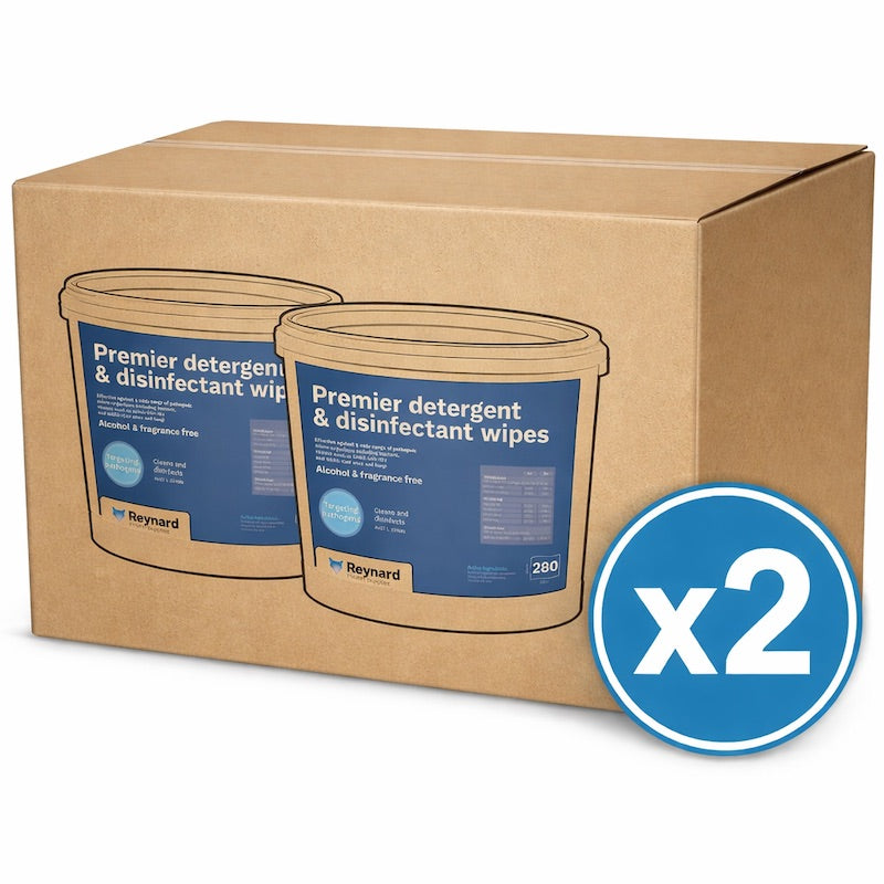 Reynard | Premier Detergent & Disinfectant Wipes 280 Wipes Tub HN-RHS205