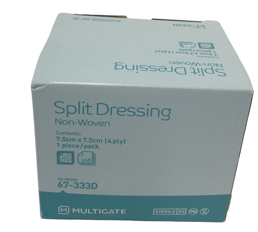 Multigate | Non-Woven Split Dressing Sterile 7.5cm x 7.5cm 67-333D