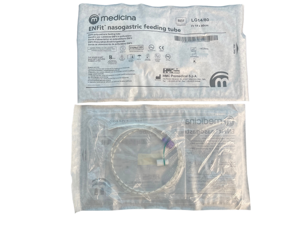 Medicina ENFit Polyurethane Nasogastric Feeding Tube, 14CH x 80cm, Sterile - LG14/80