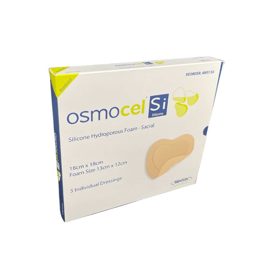 Osmocel Si Silicone Hydroporous Foam Sacral Bordered, Box of 5 - All Sizes
