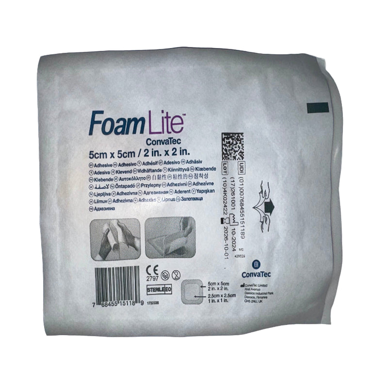 Package of Foam Lite by Convatec on a white background