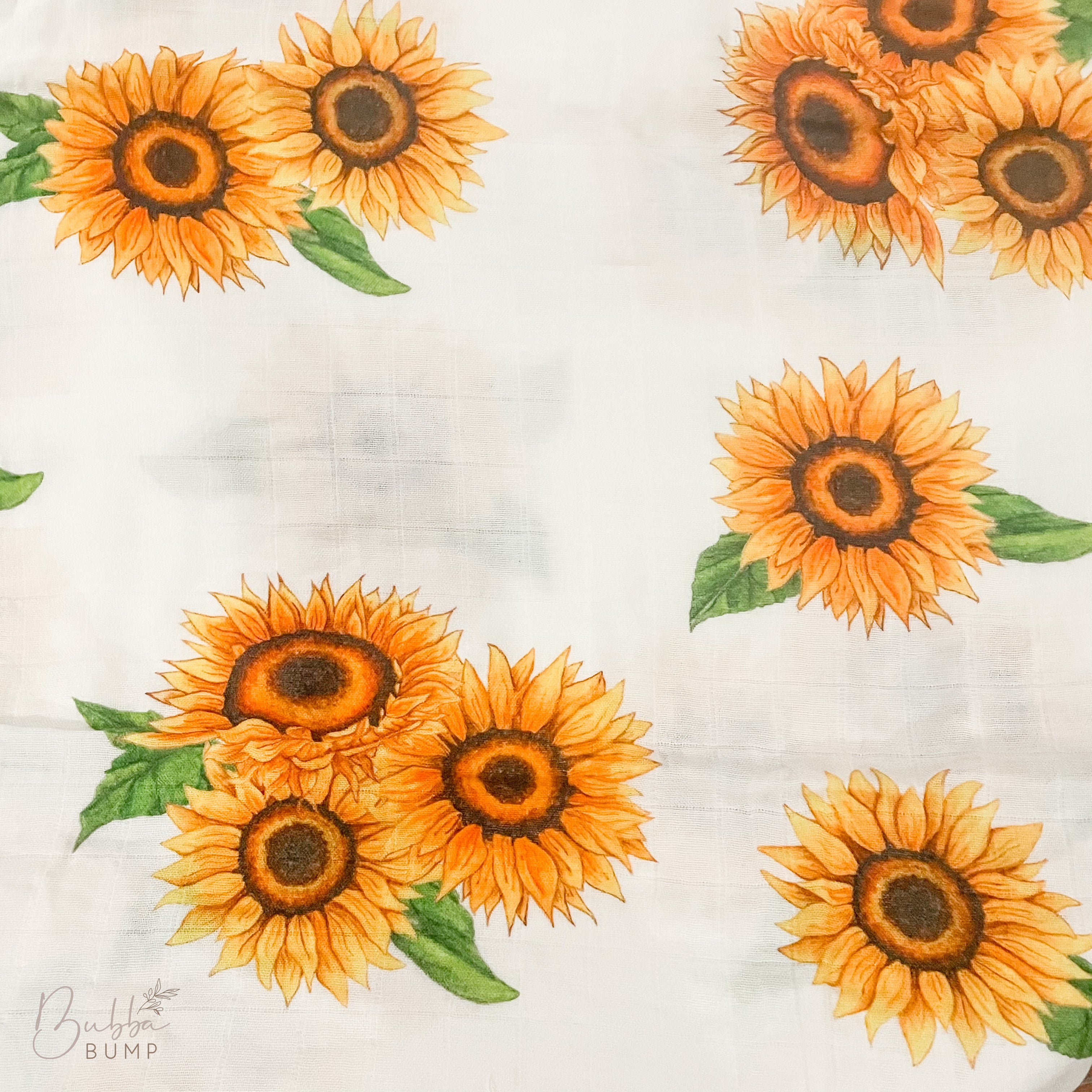 Sunflower Organic Bamboo Muslin Wrap - Bubba Bump