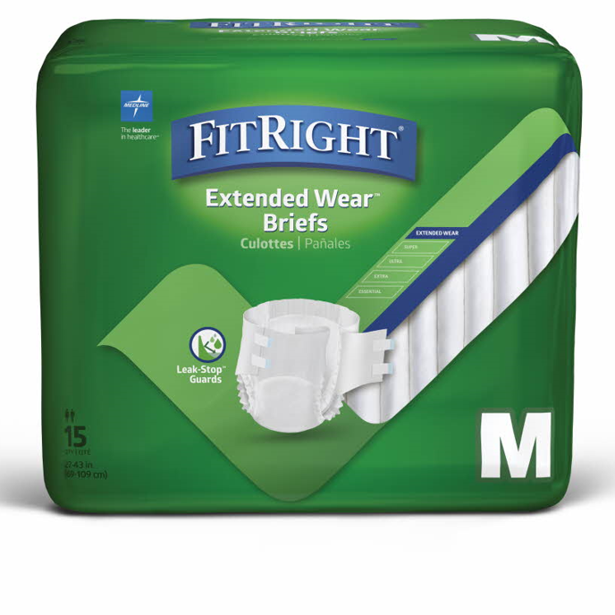Medline | FitRight ExtendedWear Brief - All Sizes S/M/L/XL