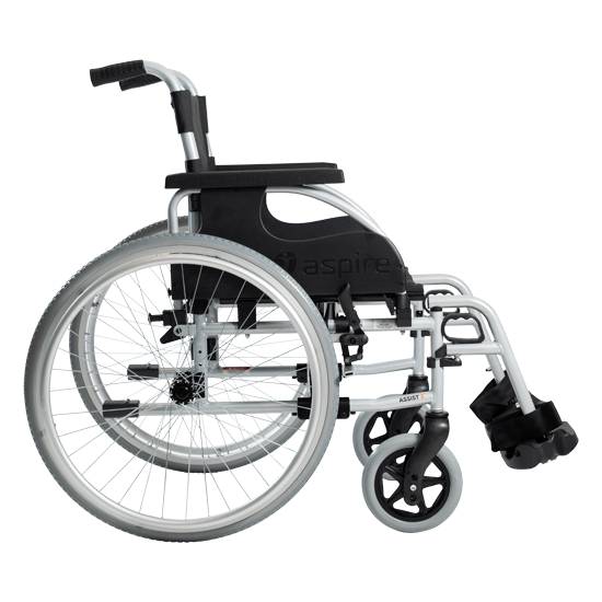 Aspire Assist 3 Manual Wheelchair, Silver (400mm / 450mm / 500mm)