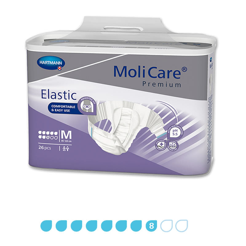 MoliCare | Premium Elastic 8 Drop Slip Tab Style - All Sizes S/M/L/XL